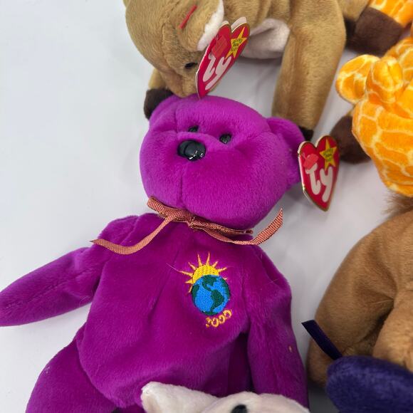 TY Beanie Babies Lot of 19 Vintage 1990s–2000s Plush Millennium Bear Owl PVC - Picture 9 of 12